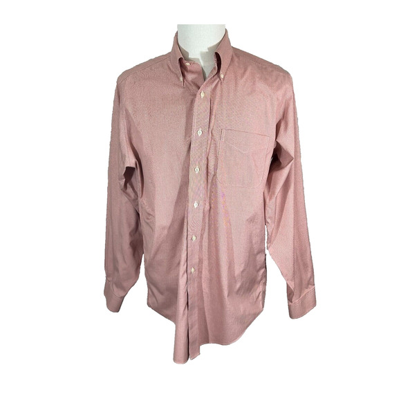 Brooks Brothers Shirt Mens 15.5-4/5 Red Traditional Fit Non Iron Long Sleeve - Picture 1 of 8
